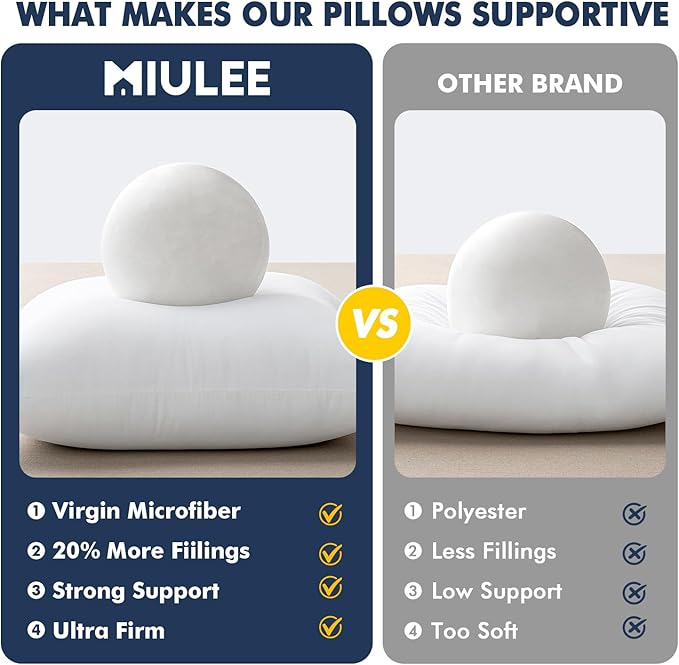 MIULEE Pillows Standard Size Set of 2 - Image 6