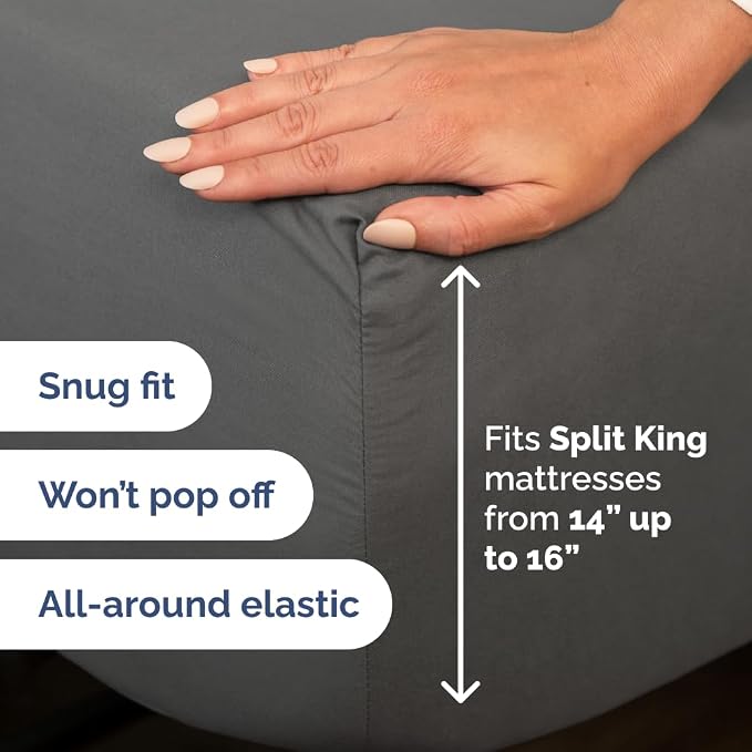 Flex Top Split Head King 4 Piece Sheet Set - Image 4