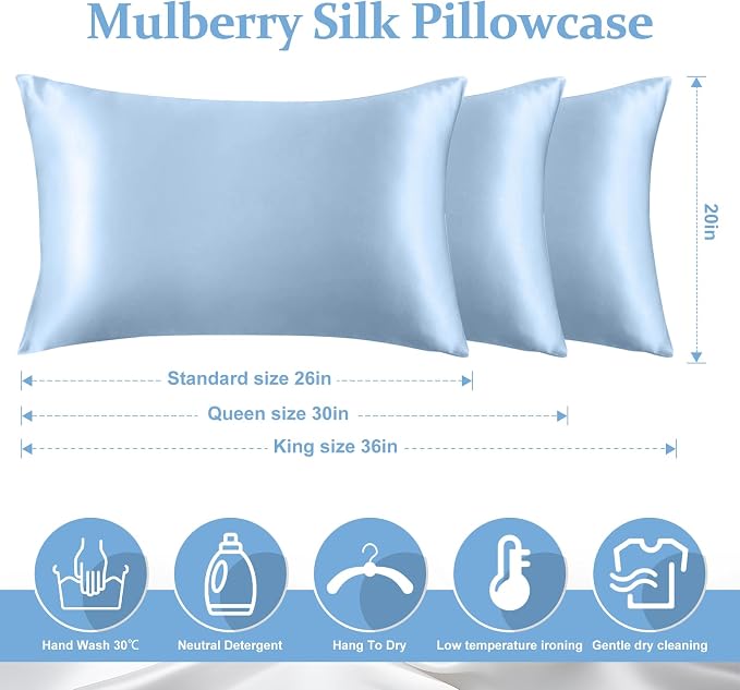 2 Pack 100% Pure Silk Pillowcase - Image 5
