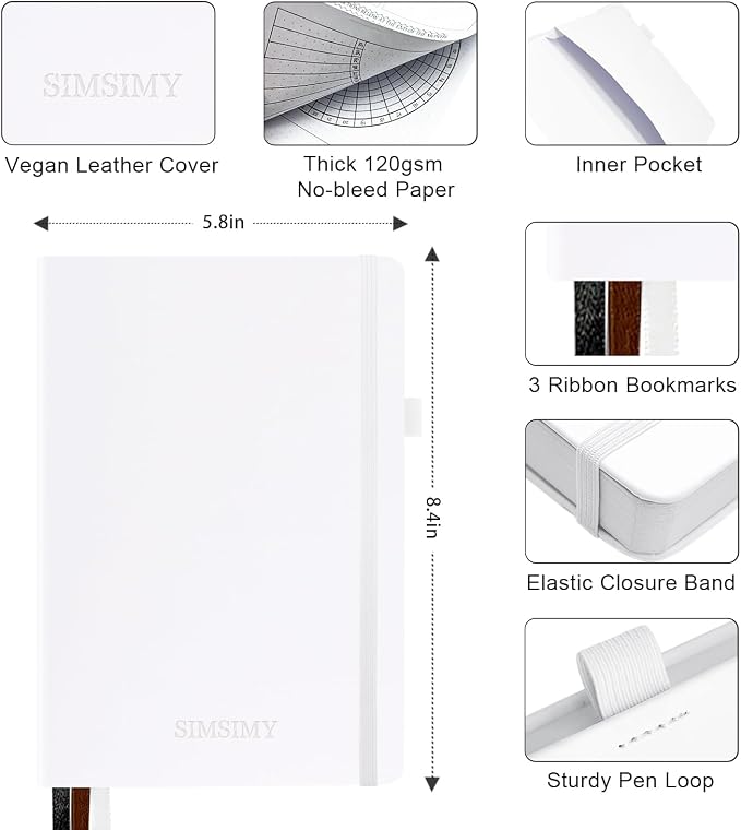 Premade Dotted Journal Notebook, Pre-made Dot Grid Notebook - Image 7