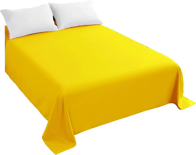 Sfoothome Flat Sheet Single, 1 Pack Solid Flat Sheet Smooth Touch Hotel Quality by Sfoothome