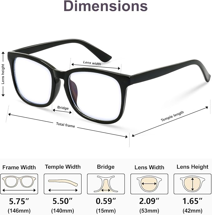 VISOONE Blue Light Blocking Glasses Square - Image 6