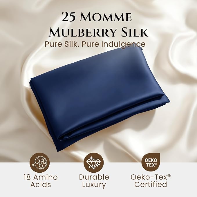THXSILK 100% Silk Pillowcase for Hair and Skin Luxury 25 Momme Mulberry Silk - Image 6