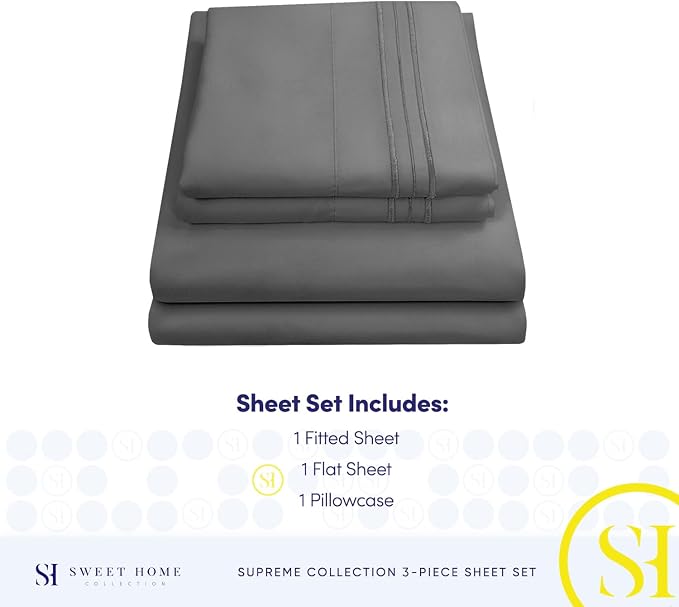 Twin Sheets - Breathable Luxury Sheets - 1800 Supreme Collection Extra Soft - Image 4