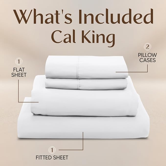 Utopia Bedding California King Size Sheet Set – 4 Piece Bed Sheets, Soft and - Image 3