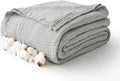 100% Cotton Muslin Blanket Twin 60" x 80", Breathable and Lightweight Cotton by Kozyhvn