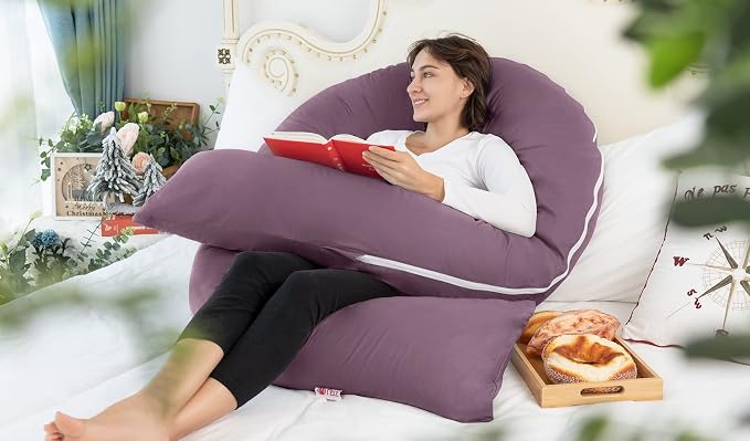 Meiz Pregnancy Pillow, Cooling Silky Pregnancy Pillows - Image 4