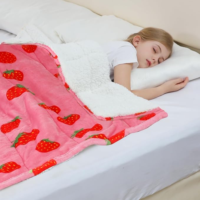 Aemicion Kids Weighted Blanket 7 pounds Twin Size 41"x 60", Soft Sherpa Fleece by Aemicion