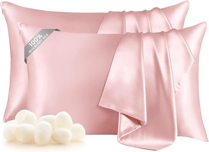 THXSILK Set of 2 Mulberry Silk Pillowcase by THXSILK
