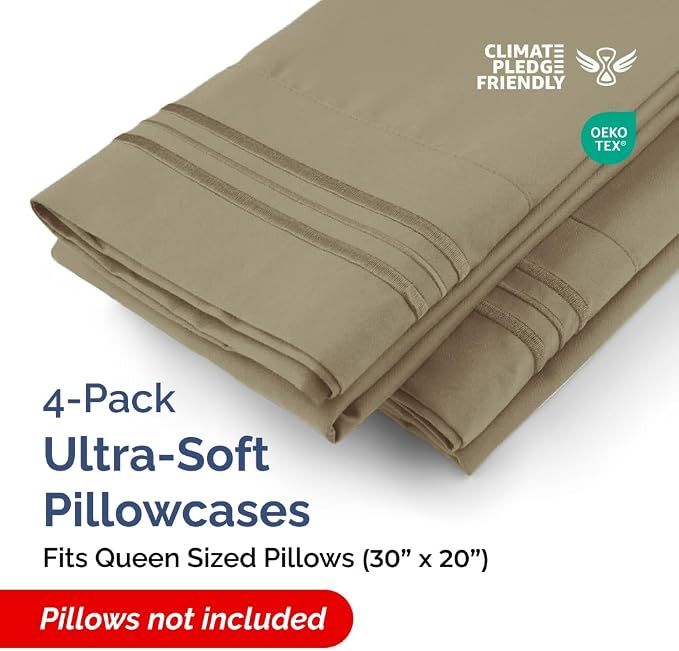 Queen Pillow Cases Set of 4 - Image 2