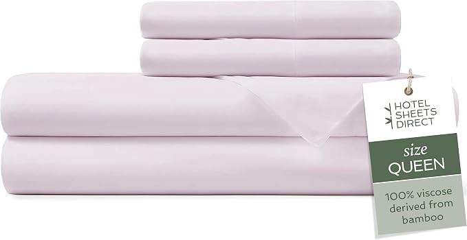 Hotel Sheets Direct 4 Piece Bed Sheet Set Queen Size, 100% Viscose Derived from by HOTELSHEETSDIRECT