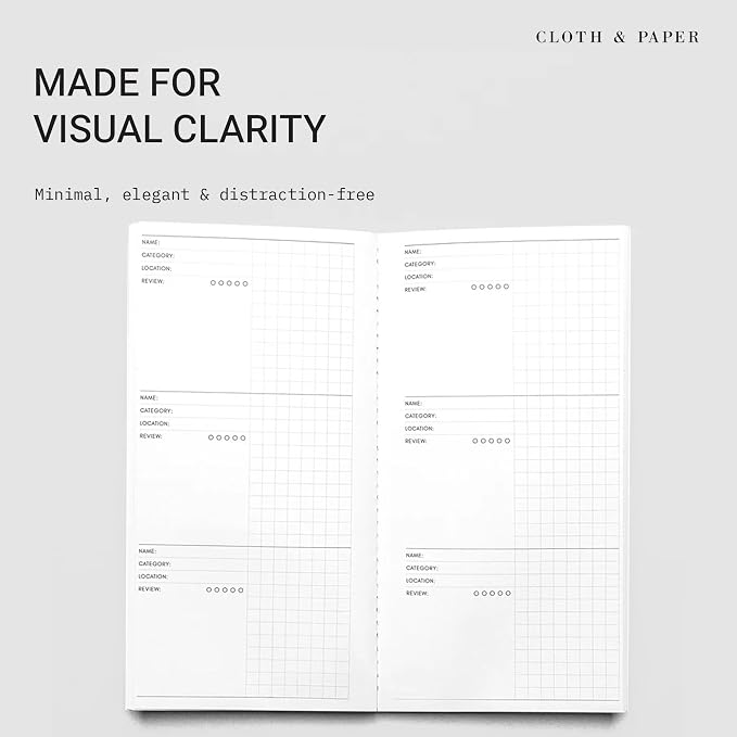 Cloth & Paper Travel Notebook | Experience Journal Tracker – Walnut | A5 Slim - Image 2
