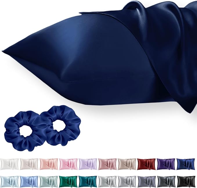 King Satin Pillowcase for Hair 2pc, Similar to Silk Pillow Cases, Easier Care by Vielit