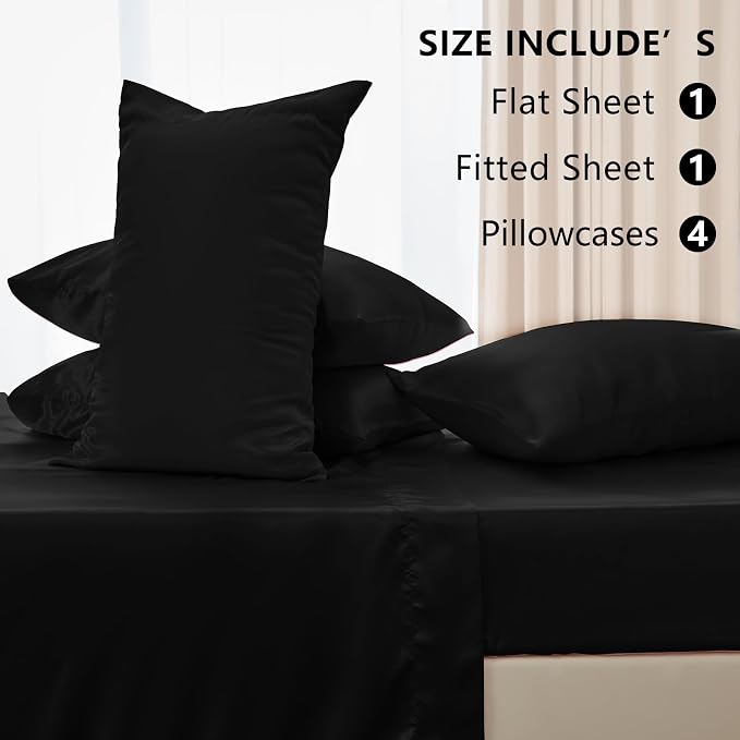 CozyLux Satin Sheets Full Size Sheets - Image 3