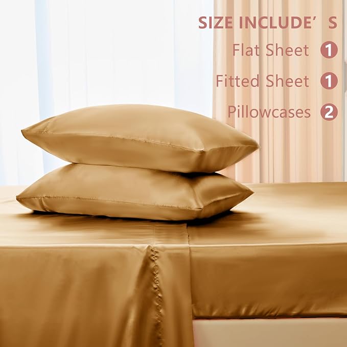 CozyLux Satin Sheets Full Size Sheets - Image 6