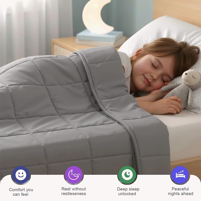Weighted Blanket -5lbs 41"x60" Cooling Heavy Blanket - Image 4