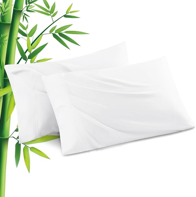 Pillowcases Standard Size 2 Pack, Cooling Viscose Pillow Cases by JamRest