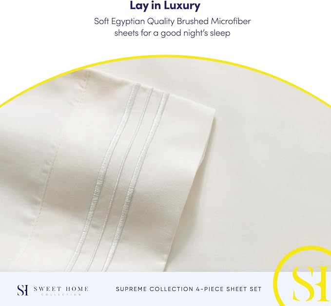 Twin Sheets - Breathable Luxury Sheets - 1800 Supreme Collection Extra Soft - Image 6