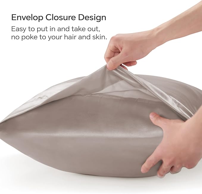 BEDELITE Satin Body Pillow Cover, Super Soft and Cooling Body Pillow Pillowcase - Image 4
