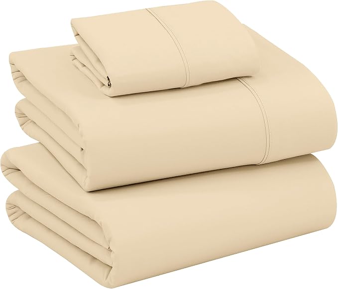 RUVANTI 100% Cotton Sheets – Twin XL Size Percale Bedding, Cooling & Breathable by Ruvanti