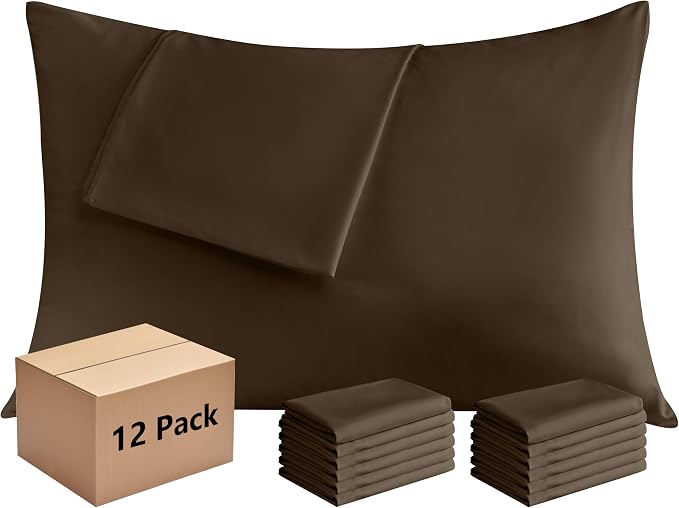 Pillowcases King 12 Pack, 20x36 Pillow Cases by Culve