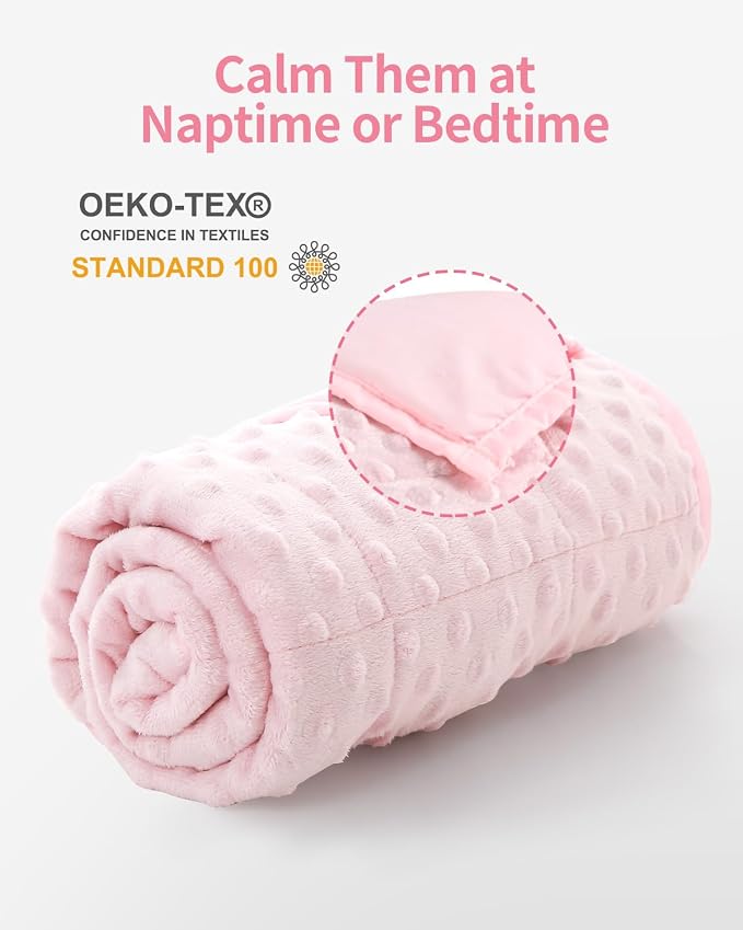 Mr. Sandman Weighted Blanket 5LBS 36 x 48 Inches, Minky Dots Heavy Blanket - Image 2