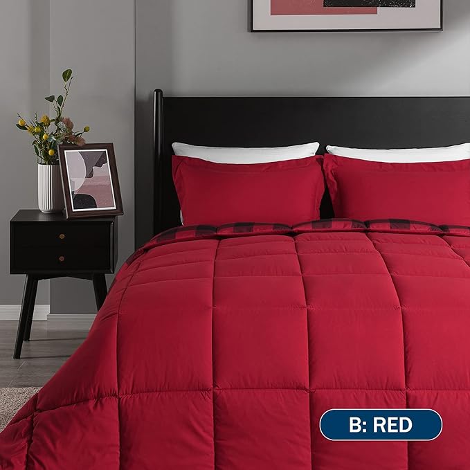 downluxe Lightweight Plaid Comforter Set - Image 3