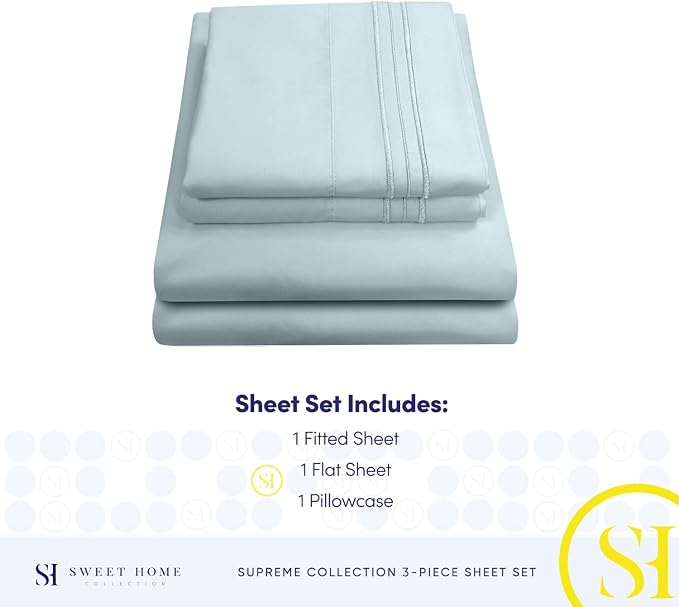 Twin Sheets - Breathable Luxury Sheets - 1800 Supreme Collection Extra Soft - Image 4
