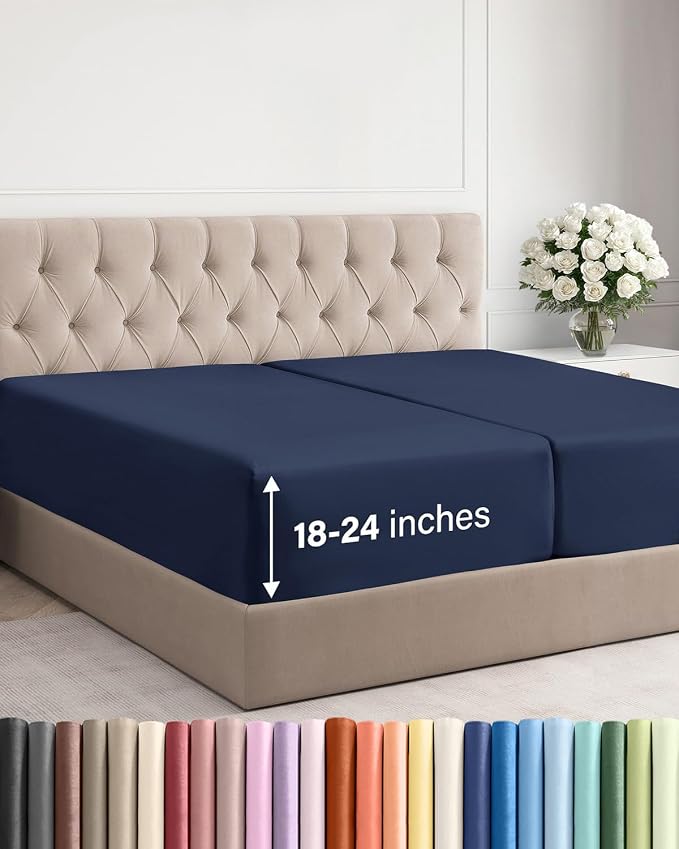 Extra Deep Split King Fitted Sheet by CGKUnlimited