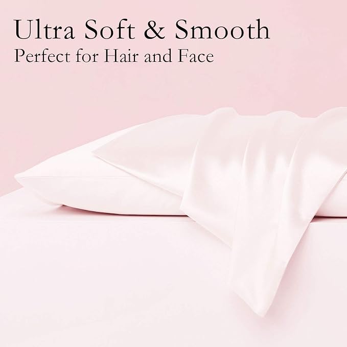 JOGJUE Silk Pillowcase for Hair and Skin 2 Pack 100% Mulberry Silk Bed - Image 3