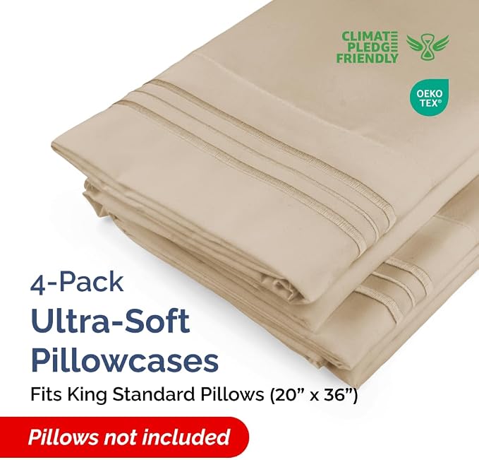 King Standard Pillow Cases Set of 4 - Image 2