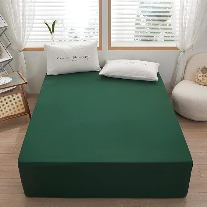Bedding King Size Fitted Sheet Only-King Size Deep Pocket Bottom Fitted Sheet - Image 7