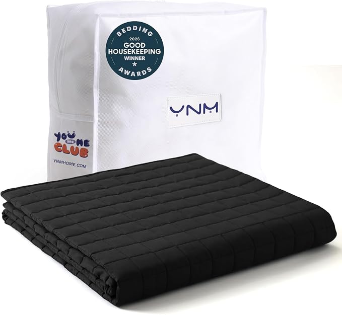 YnM 15lbs Weighted Blanket for Adults, Cotton Heavy Bed Throw Blanket by YNM