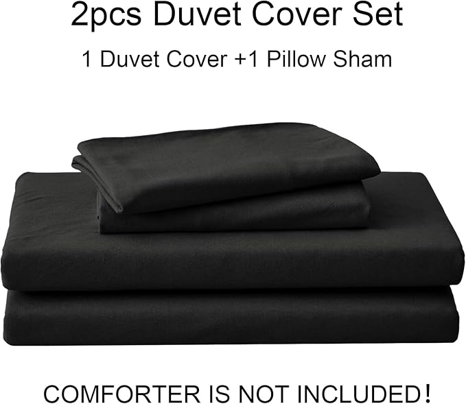 PURE ERA Jersey Knit Duvet Cover Set 100% T-Shirt Cotton Super Soft Comfy 2pc - Image 7