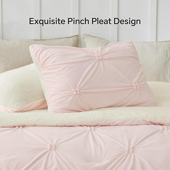 BEDELITE Pintuck Fluffy King Size Comforter Set - Image 4
