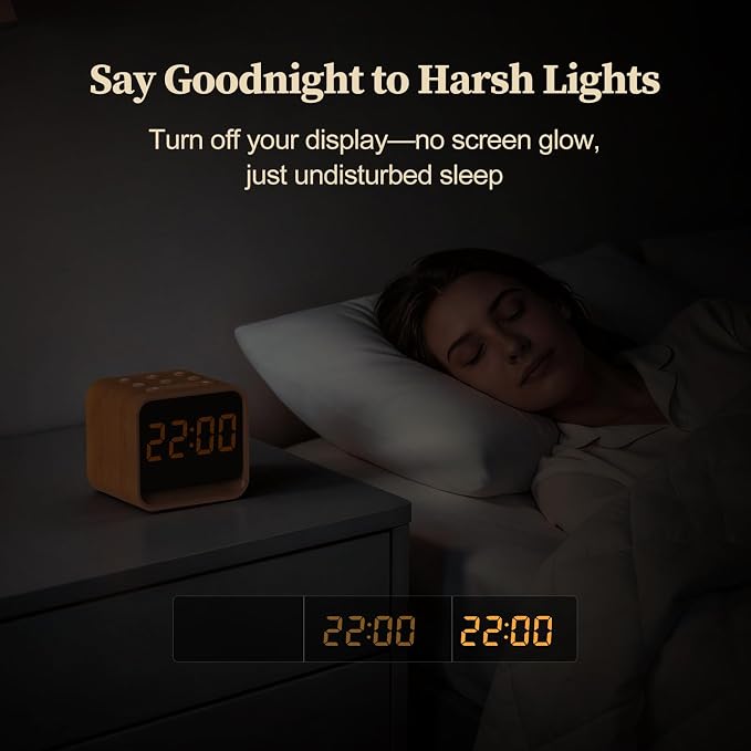 Housbay Wooden Sound Machine Alarm Clock - Image 6