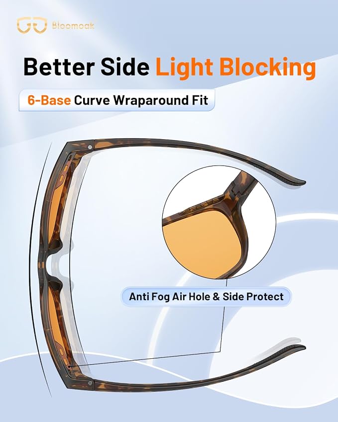 Bloomoak 100% Red Lens Blue Green Light Blocking Glasses- Dual AR Coatings - Image 4