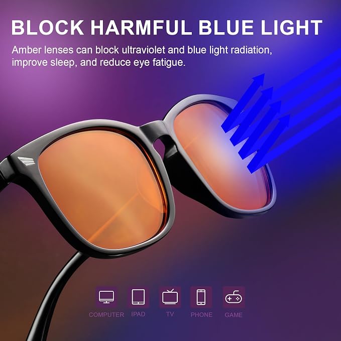 hunsquer Blue Light Glasses for Woman/Men Computer Blue Light Glasses - Image 2