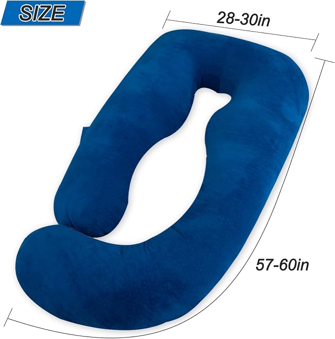 60 Inch Pregnancy Pillows for Sleeping, Extra Large U Shaped Body Pillow - Image 3