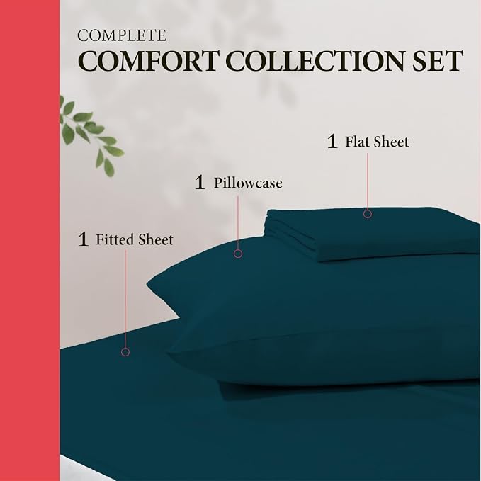 100% Egyptian Cotton Twin XL Bed Sheets Set - Image 3
