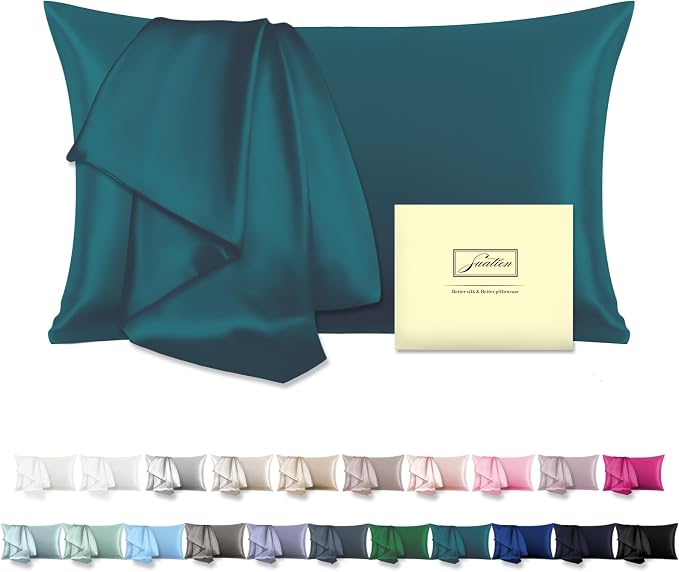 Mulberry Silk Pillowcase for Hair and Skin Pillow Case by Suatien
