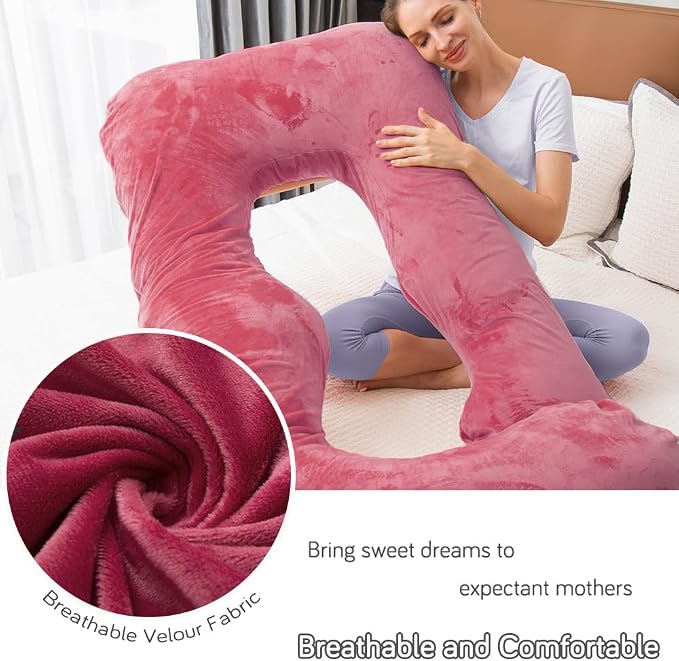 60 Inch Pregnancy Pillow for Sleeping, Extra Large U Shaped Body Pillow - Image 4