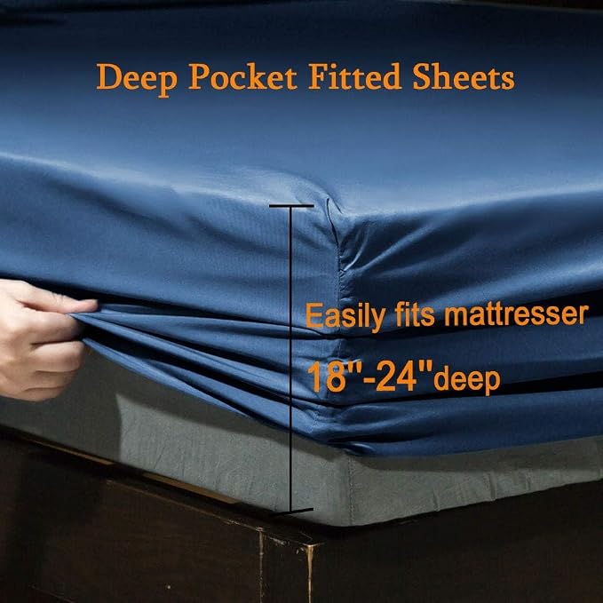 SONORO KATE Bed Sheet Set Super Soft Microfiber 1800 Thread Count Luxury - Image 3