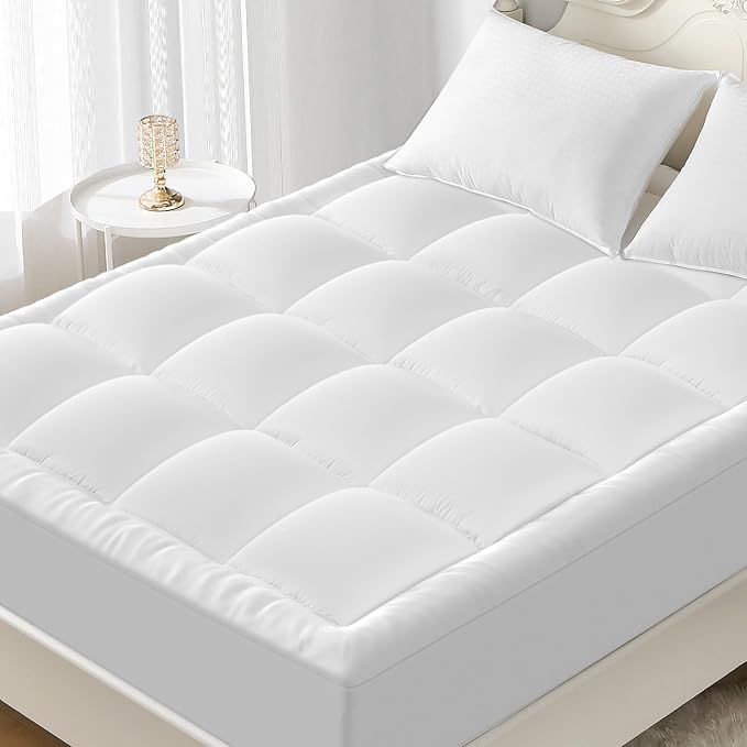 YUGYVOB Twin XL Mattress Topper Extra Thick, and Breathable Mattress Pad 8-21" by PremiumHomeLinens