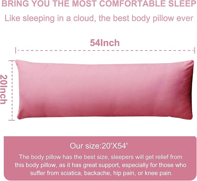 DOWNCOOL Large Body Pillow Insert- Breathable Full Body Pillow - Image 6