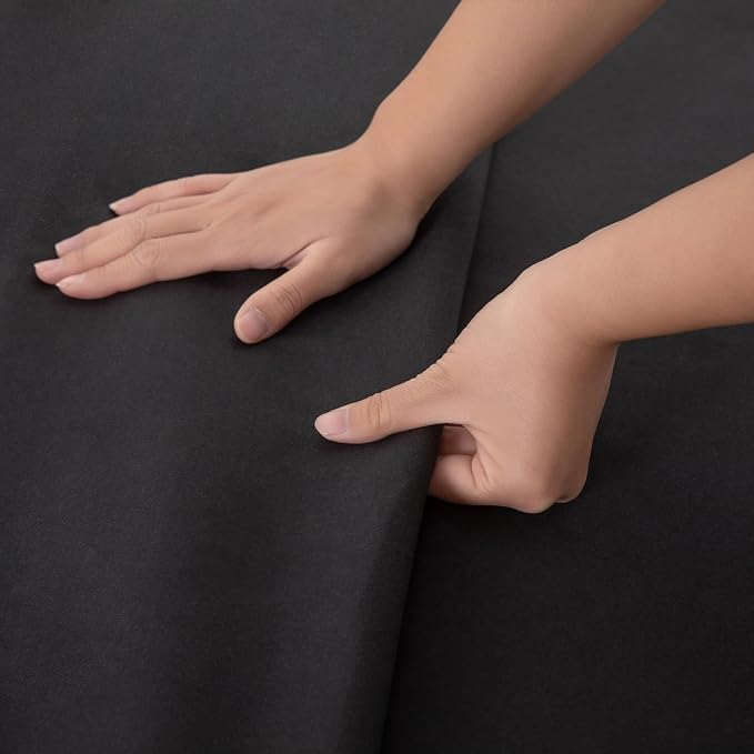 Queen Flat Sheet Only， 90x102Inch Black - Image 5