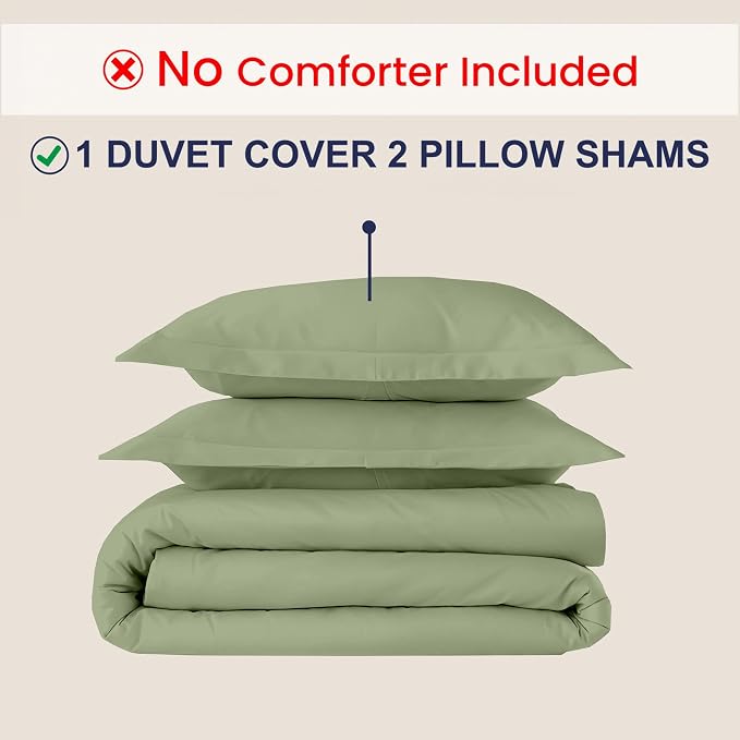 Kotton Culture 3 Pc Duvet Cover Queen Size/Full Size Set-100% Egyptian Cotton - Image 2
