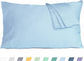 Pillow Cases, Standard Queen Size Cotton Percale Weave Pillowcases, Pre-Shrunk by HOMTEC
