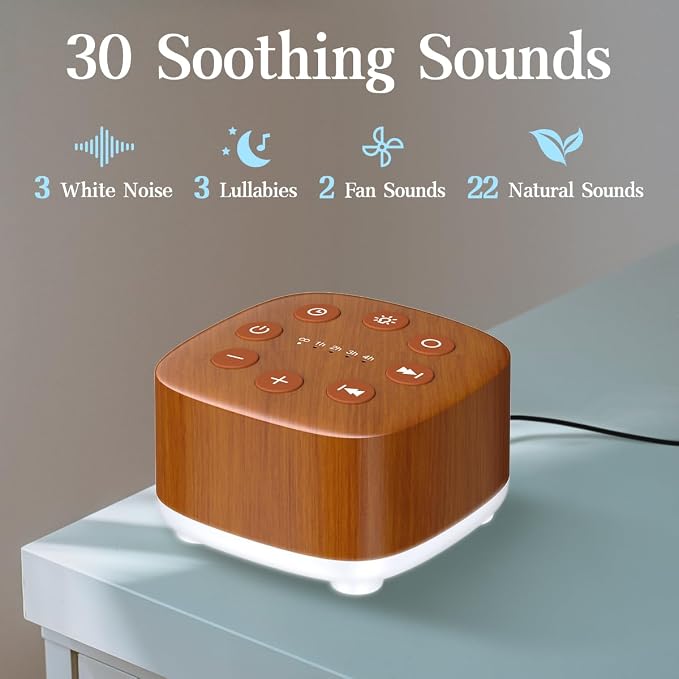 Meditation White Noise Machine Sound Machine 30 Soothing Sounds 12 Night Light - Image 2