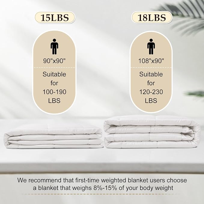 downluxe Weighted Blanket Queen Size, 15 lb Weighted Blanket - Image 5